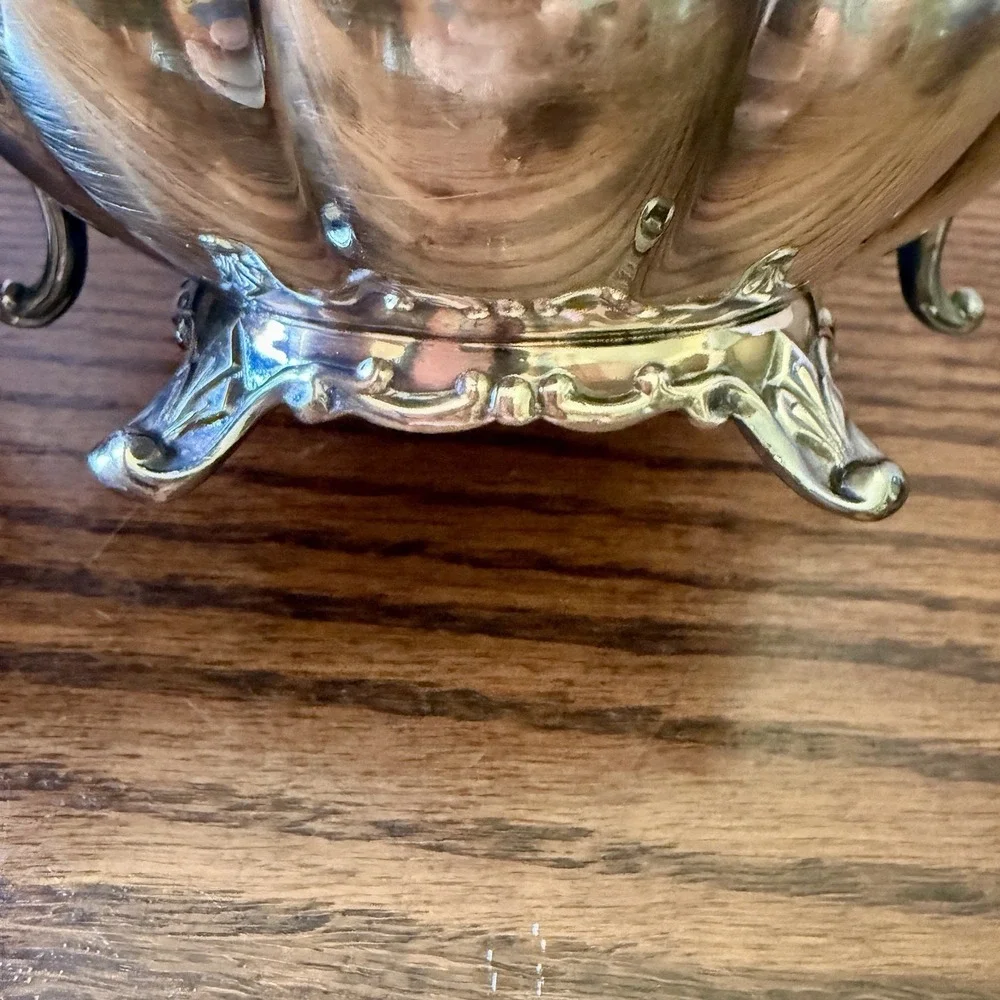 Vintage Community Plate Old English Melon Pattern Creamer, Sugar Bowl With Lid
